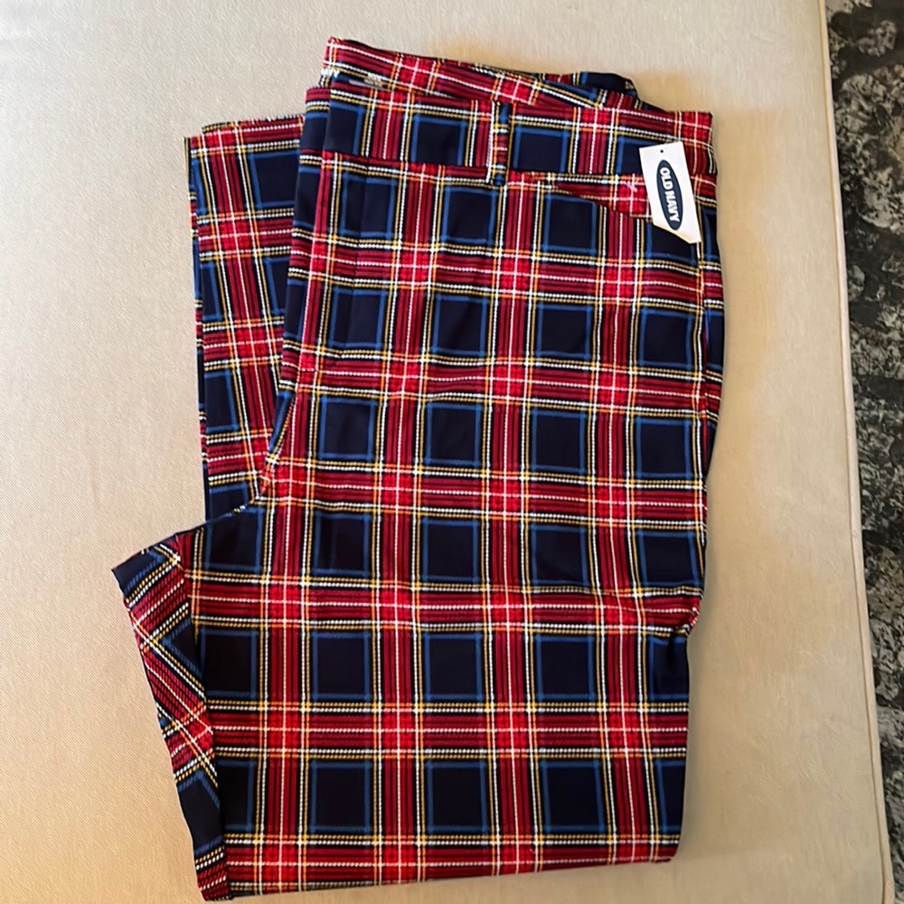 BNWT OLD NAVY PLAID PIXIE PANTS SIZE 16